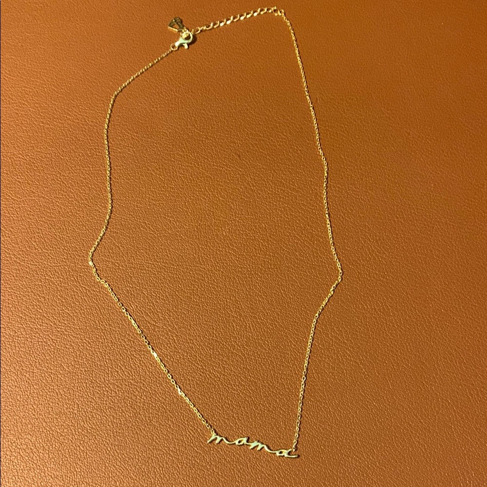 Gold "mama" Script Necklace - Women Jewelry